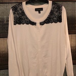 Lane Bryant sweater w/ black lace on the top 14/16